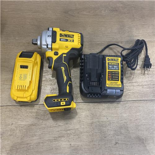 as-is DEWALT 20V MAX XR Lithium-Ion Cordless Brushless 1/2 in. Impact Wrench Kit