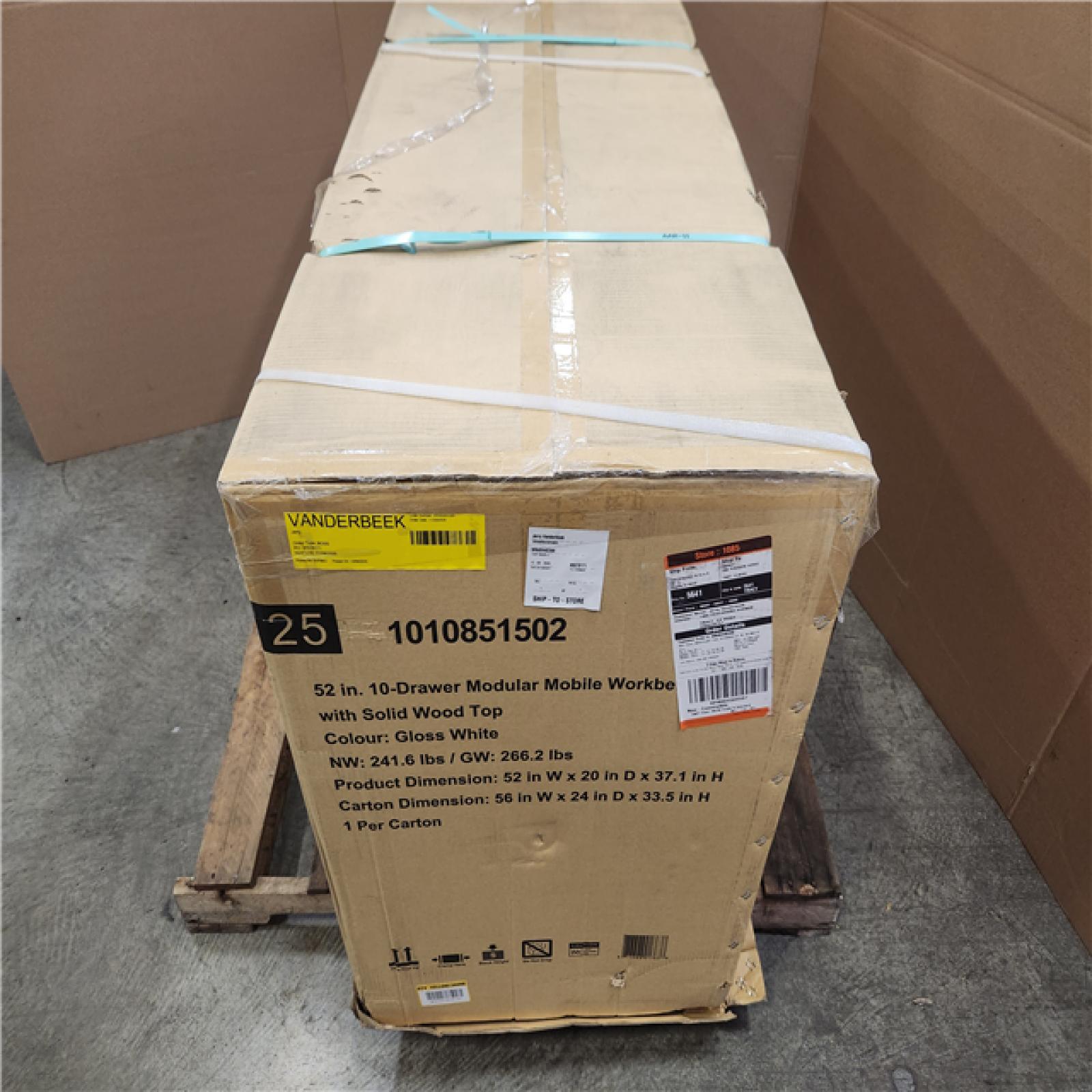 Phoenix NEW Husky Modular Tool Storage 52 in. W White Mobile Workbench Cabinet (SEALED)