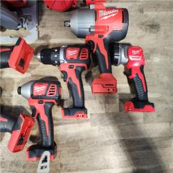 HOUSTON LOCATION - AS-IS Milwaukee M18 18-Volt Lithium-Ion Cordless Combo Kit (9-Tool) with (2) Batteries  Charger  and Tool Bag