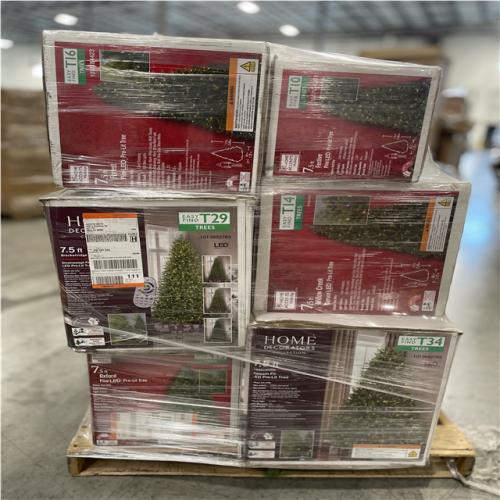 DALLAS LOCATION- AS-IS Mixed 7.5 ft. Christmas Tree PALLET (6 UNITS)