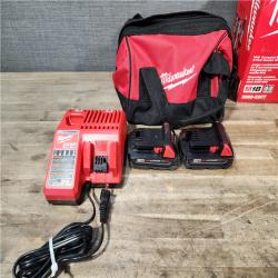 HOUSTON LOCATION - AS-IS Milwaukee 2892-22CT 18V M18 Lithium-Ion Compact Brushless Cordless 2-Tool Combo Kit with 1/2 Drill/Driver and 1/4 Hex Impact Driver 2.0 Ah