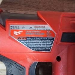 HOUSTON LOCATION - AS-IS Milwaukee  FUEL 12-Volt Lithium-Ion Brushless Cordless 18-Gauge 1-1/2 in. Compact Brad Nailer (Tool Only)