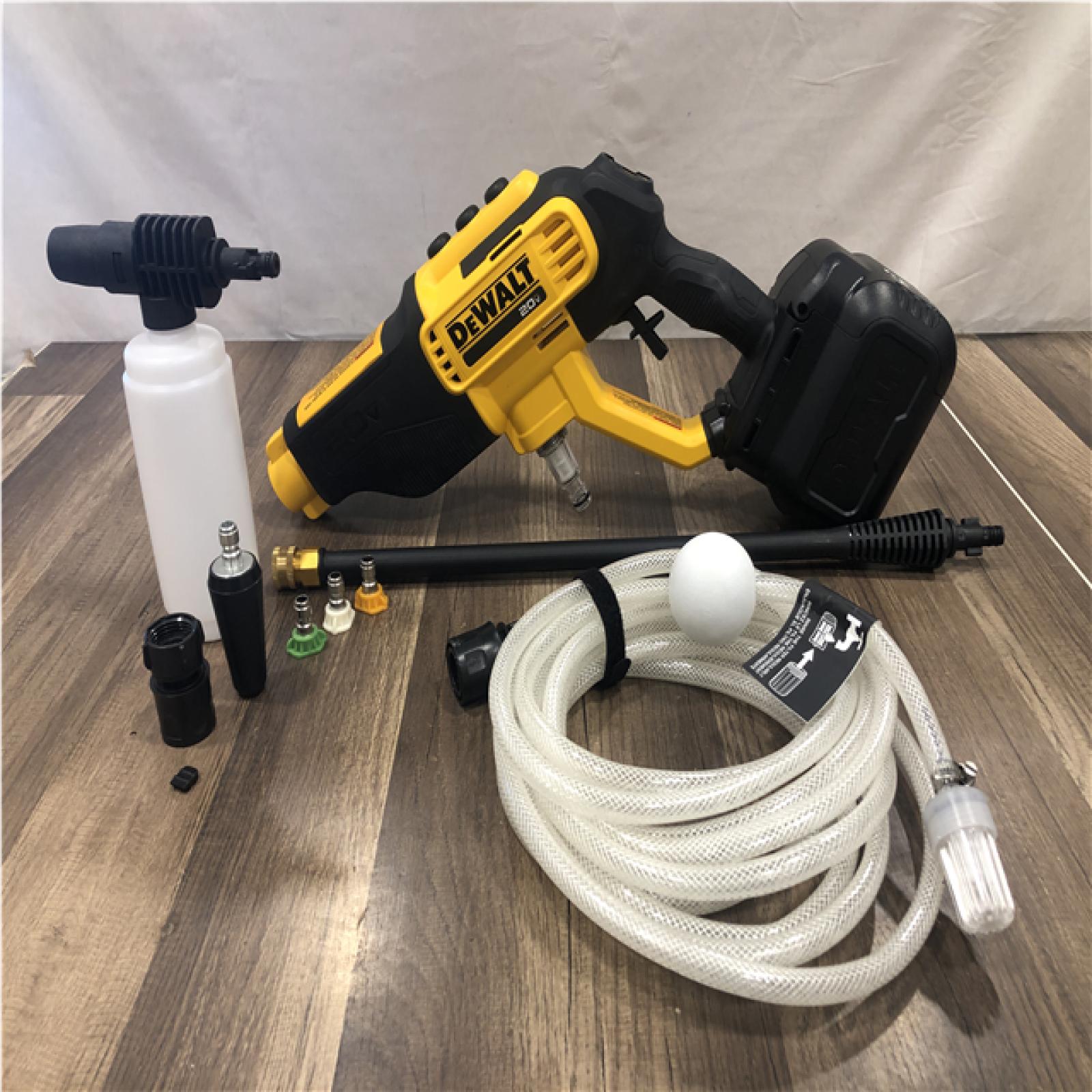 AS-IS DEWALT 20V MAX 550 PSI 1.0 GPM Cold Water Cordless Power Cleaner with 4-Nozzles (Tool Only)
