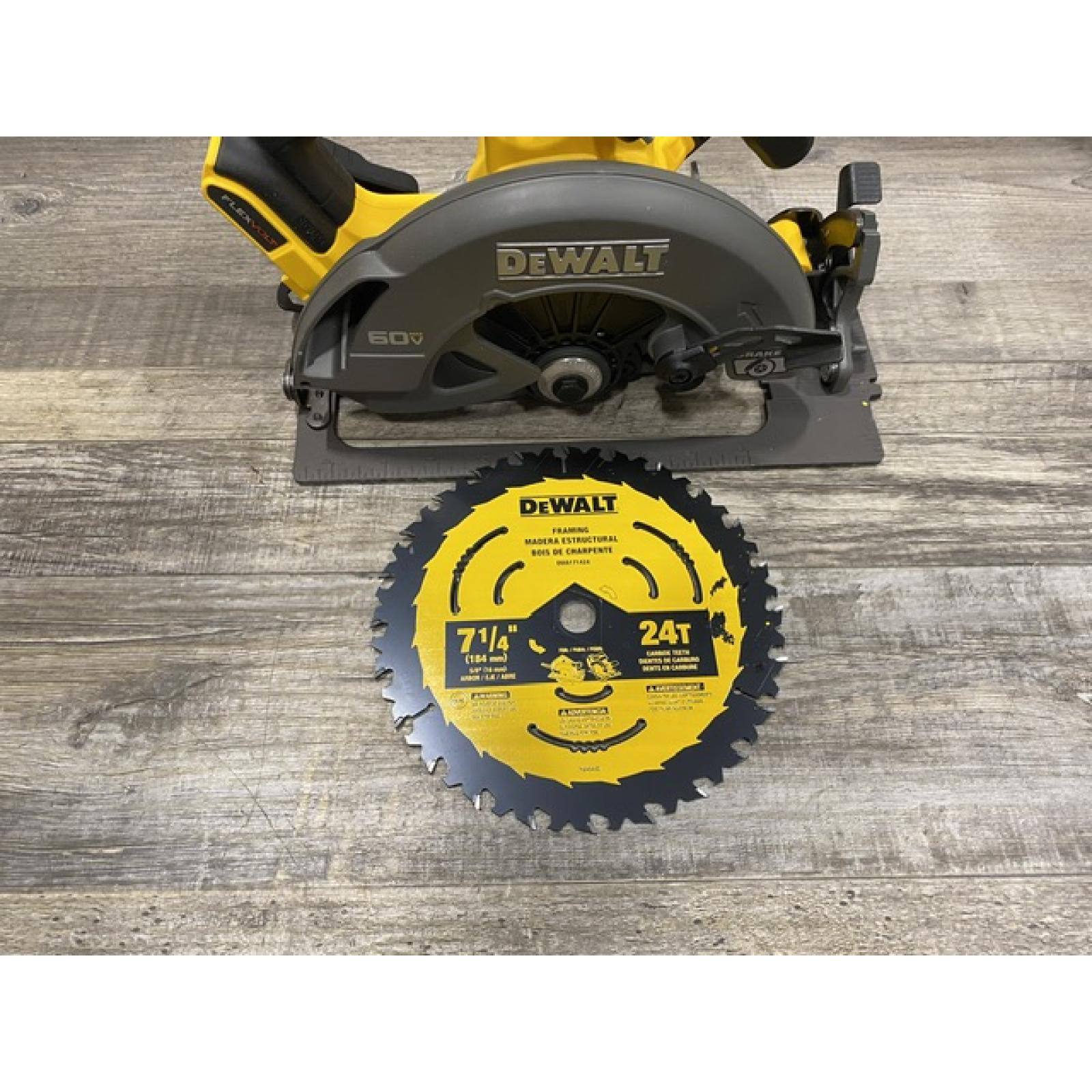 AS-IS DEWALT FLEXVOLT 60V MAX Cordless Brushless 7-1/4 in. Circular Saw with Brake (Tool Only)