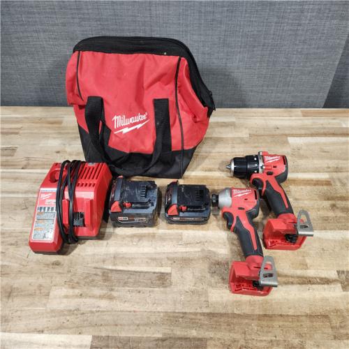 HOUSTON LOCATION - AS - IS Milwaukee 2 Tool Combo Kit W/ (2) Battery & Charger
