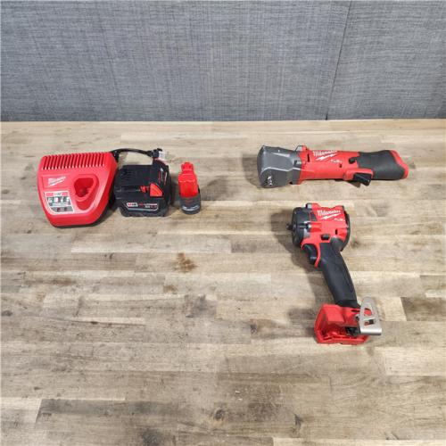 HOUSTON LOCATION - AS-IS Milwaukee 2 Tool Combo Kit W/ (2) Battery & Charger