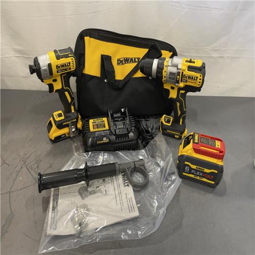 AS-IS - DEWALT 20V MAX Cordless Brushless Hammer Drill/Driver 2 Tool Combo Kit with FLEXVOLT ADVANTAGE