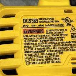 AS-IS DEWALT FLEXVOLT 60V MAX Cordless Brushless Reciprocating Saw (Tool Only)