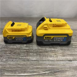 AS-IS DEWALT 20V MAX XR POWERSTACK Lithium-Ion Battery Starter Kit with 5.0Ah and 1.7Ah Batteries and Charger