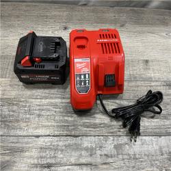 AS-IS Milwaukee 18-Volt Lithium-Ion REDLITHIUM FORGE Starter Kit with 8.0Ah Battery and Rapid Charger
