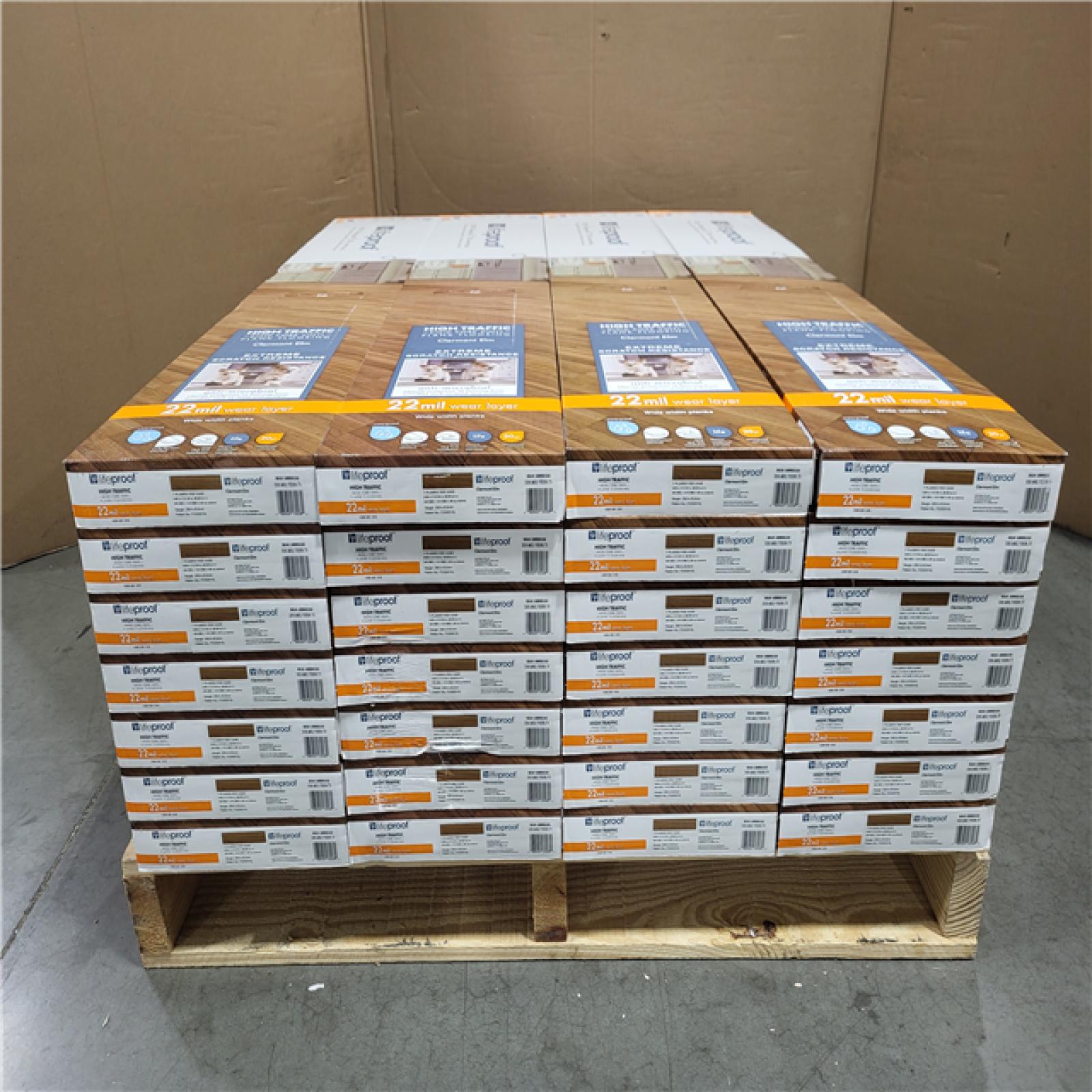 CALIFORNIA AS-IS LIKE NEW LIFEPROOF HIGH TRAFFIC RIGID CORE VINYL PLANK FLOORING IN CLERMONT ELM