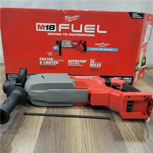 AS-IS MILWAUKE M18 FUEL ONE-KEY 18V Lithium-Ion Brushless Cordless 1-1/4 in. SDS-Plus D-Handle Rotary Hammer (Tool-Only)