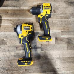HOUSTON LOCATION - AS-IS Dewalt DCK225D2 20V MAX ATOMIC Brushless Compact Lithium-Ion 1/2 in. Cordless Drill Driver and 1/4 in. Impact Driver Combo Kit with 2 Batteries 2 Ah