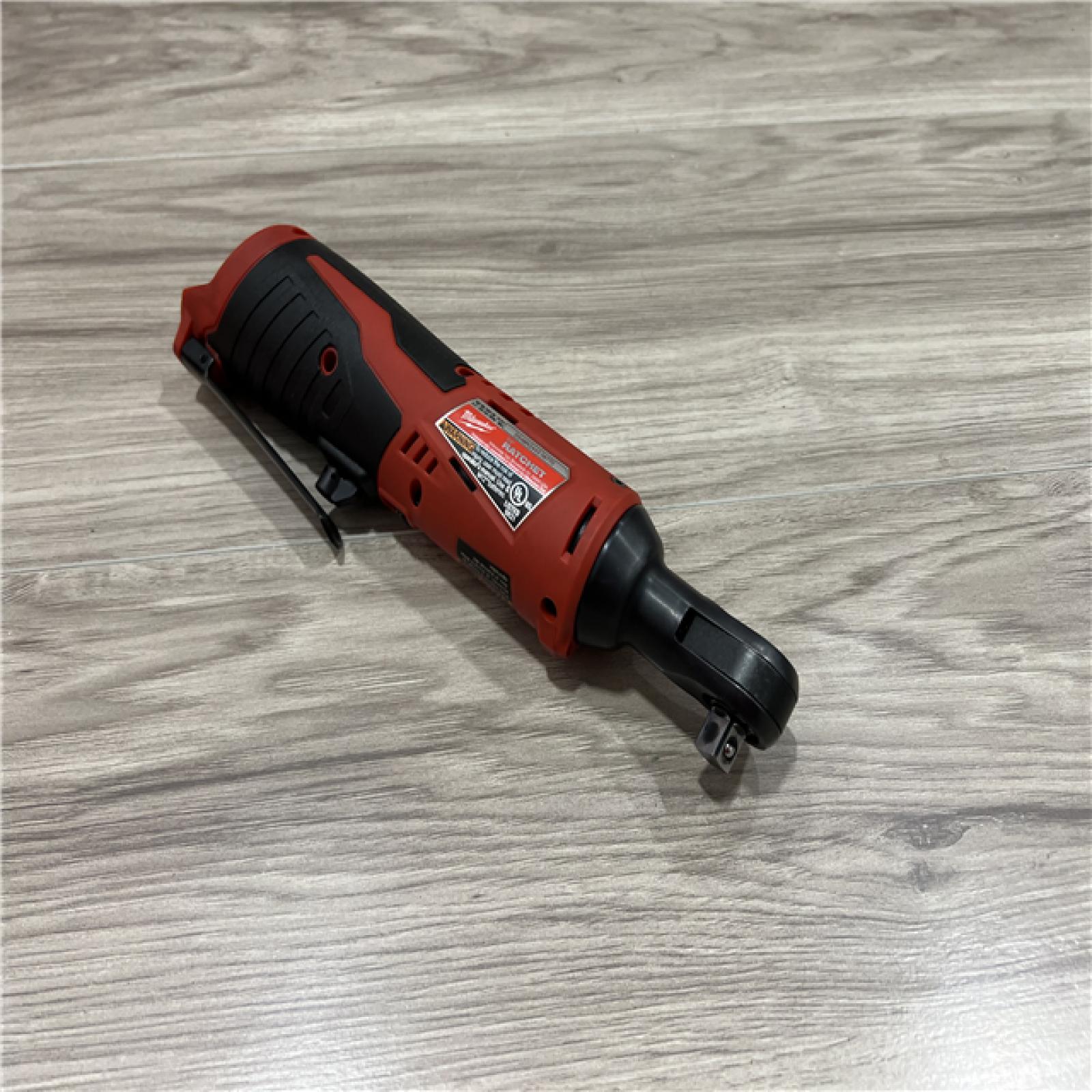 AS-IS Milwaukee M12 12V Lithium-Ion Cordless 3/8 in. Ratchet (Tool-Only)