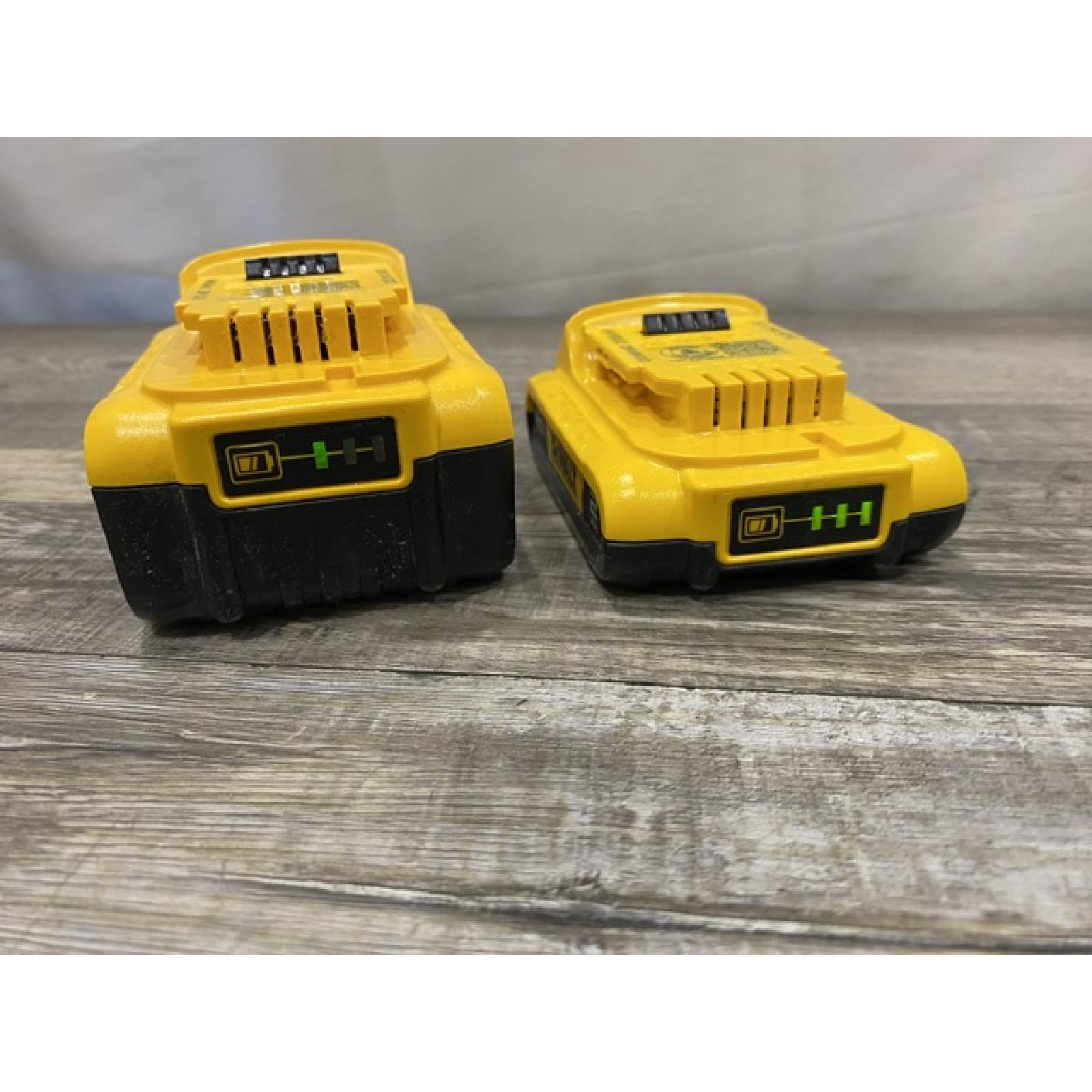 AS-IS DEWALT 20V MAX Lithium-Ion Battery Kit with 5.0Ah and 2.0Ah Battery and Charger