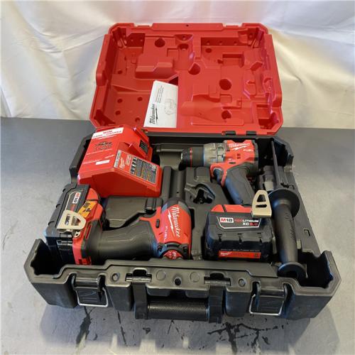 AS-IS - Milwaukee M18 FUEL 18V Lithium-Ion Brushless Cordless Hammer Drill and Impact Driver Combo Kit