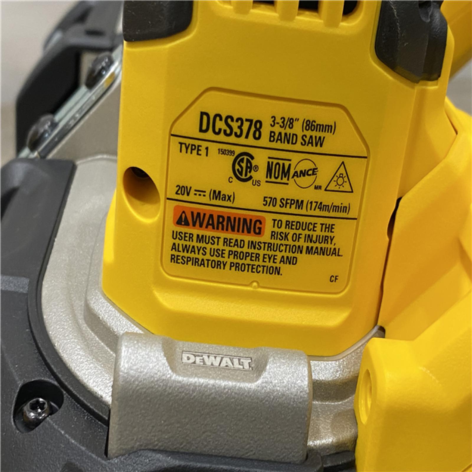 AS-IS DEWALT 20-Volt MAX 3-3/8 in. Cordless Brushless Bandsaw (Tool-Only)