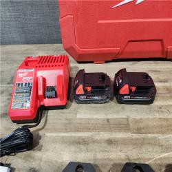 HOUSTON LOCATION - AS-IS M18 18V Lithium-Ion Cordless Short Throw Press Tool Kit with 3 PEX Crimp Jaws (2) 2.0 Ah Batteries and Charger