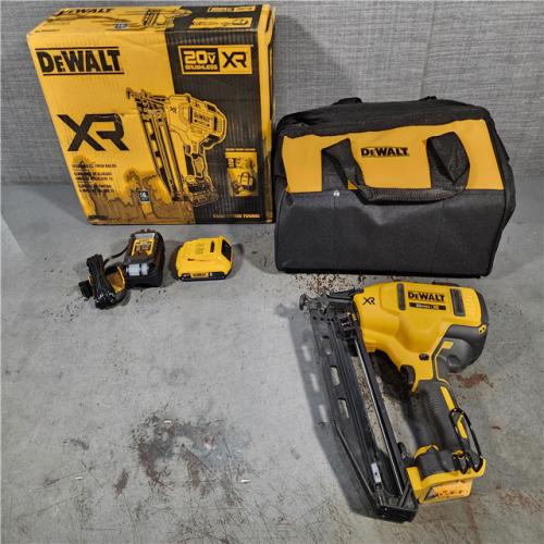 HOUSTON LOCATION - AS-IS DeWalt DCN660D1 20V 16 Gauge Cordless Angled Finish Nailer Kit W/ 2Ah Battery