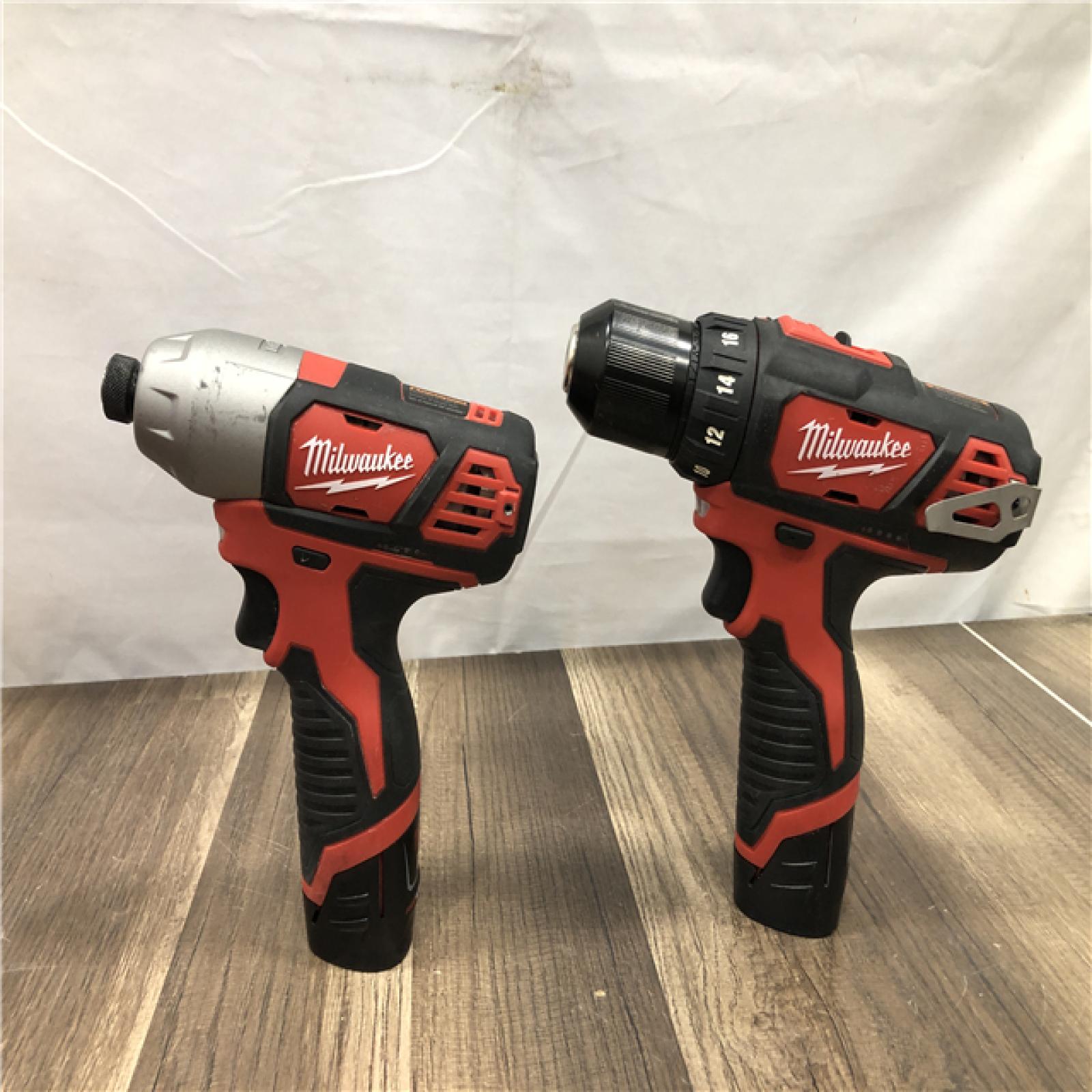 AS-IS Milwaukee 12V Lithium-Ion Cordless Drill Driver/Impact Driver Combo Kit