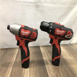 AS-IS Milwaukee 12V Lithium-Ion Cordless Drill Driver/Impact Driver Combo Kit