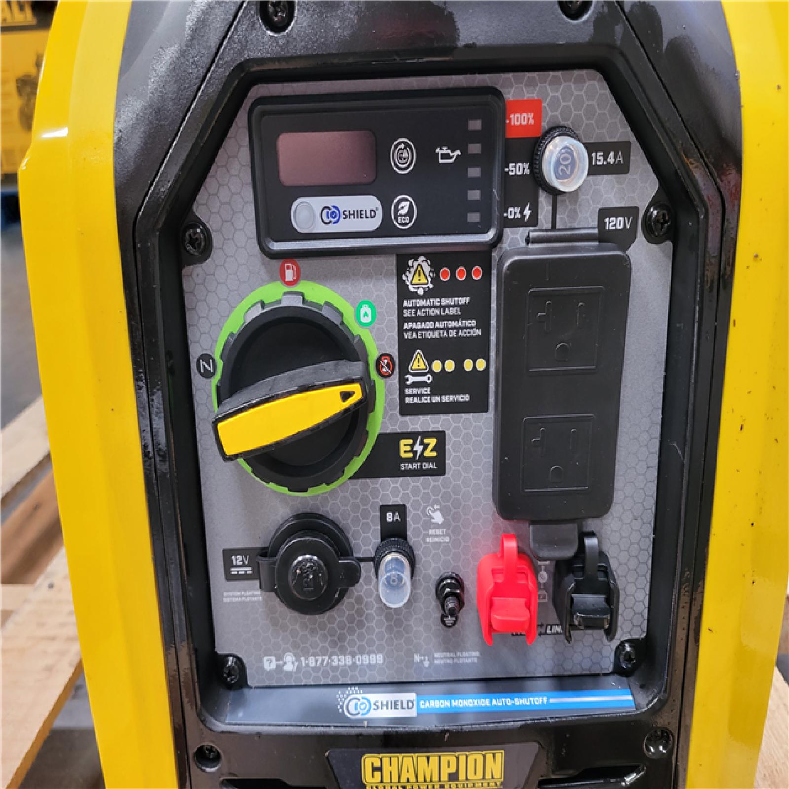 CALIFORNIA AS-IS NEW CHAMPION DUAL FUEL 2500 STARTING WATT/ 1850 RUNNING WATT INVERTER GENERATOR