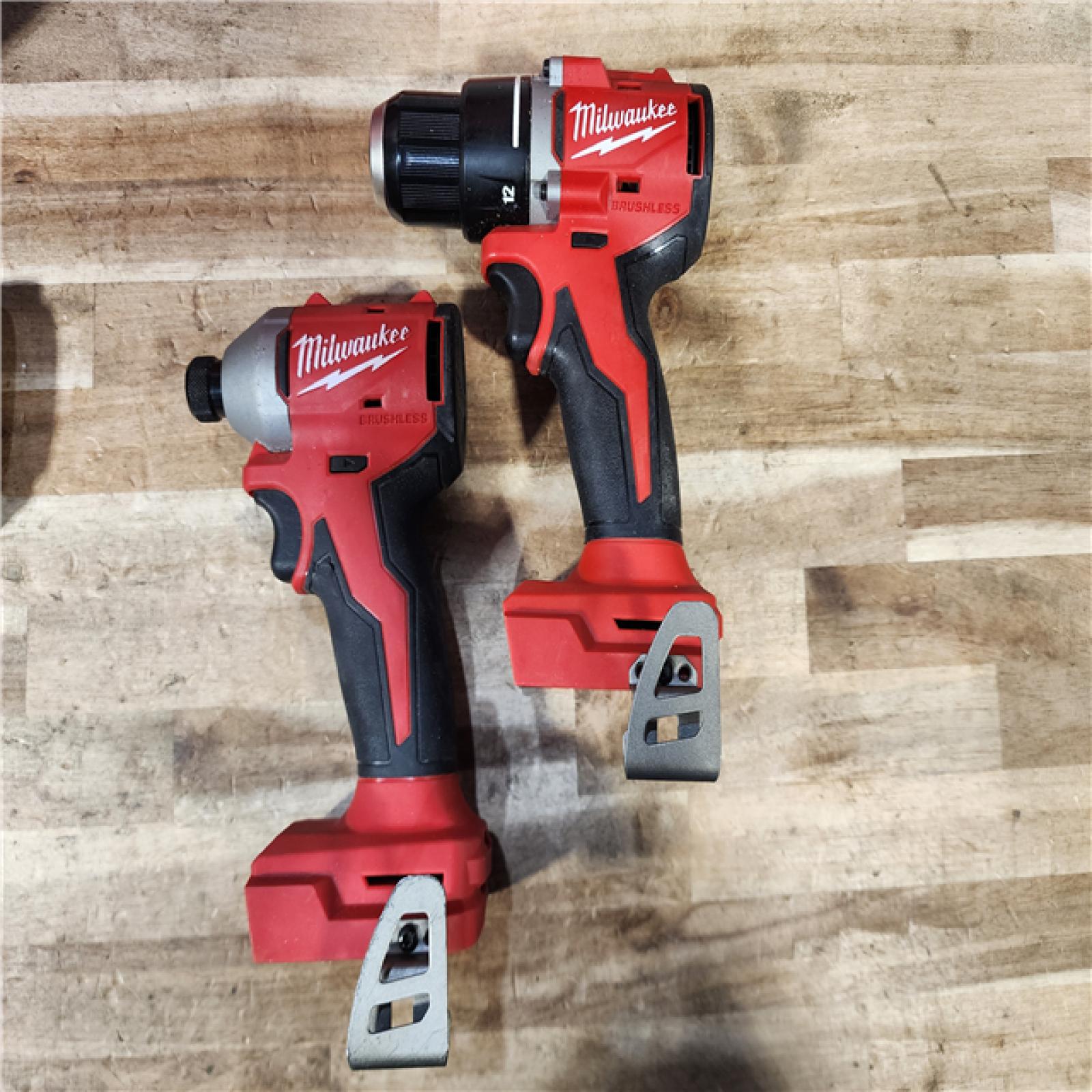 HOUSTON LOCATION - AS-IS Milwaukee 18V Lithium-Ion Brushless Cordless Compact Drill/Impact Combo Kit