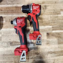 HOUSTON LOCATION - AS-IS Milwaukee 18V Lithium-Ion Brushless Cordless Compact Drill/Impact Combo Kit