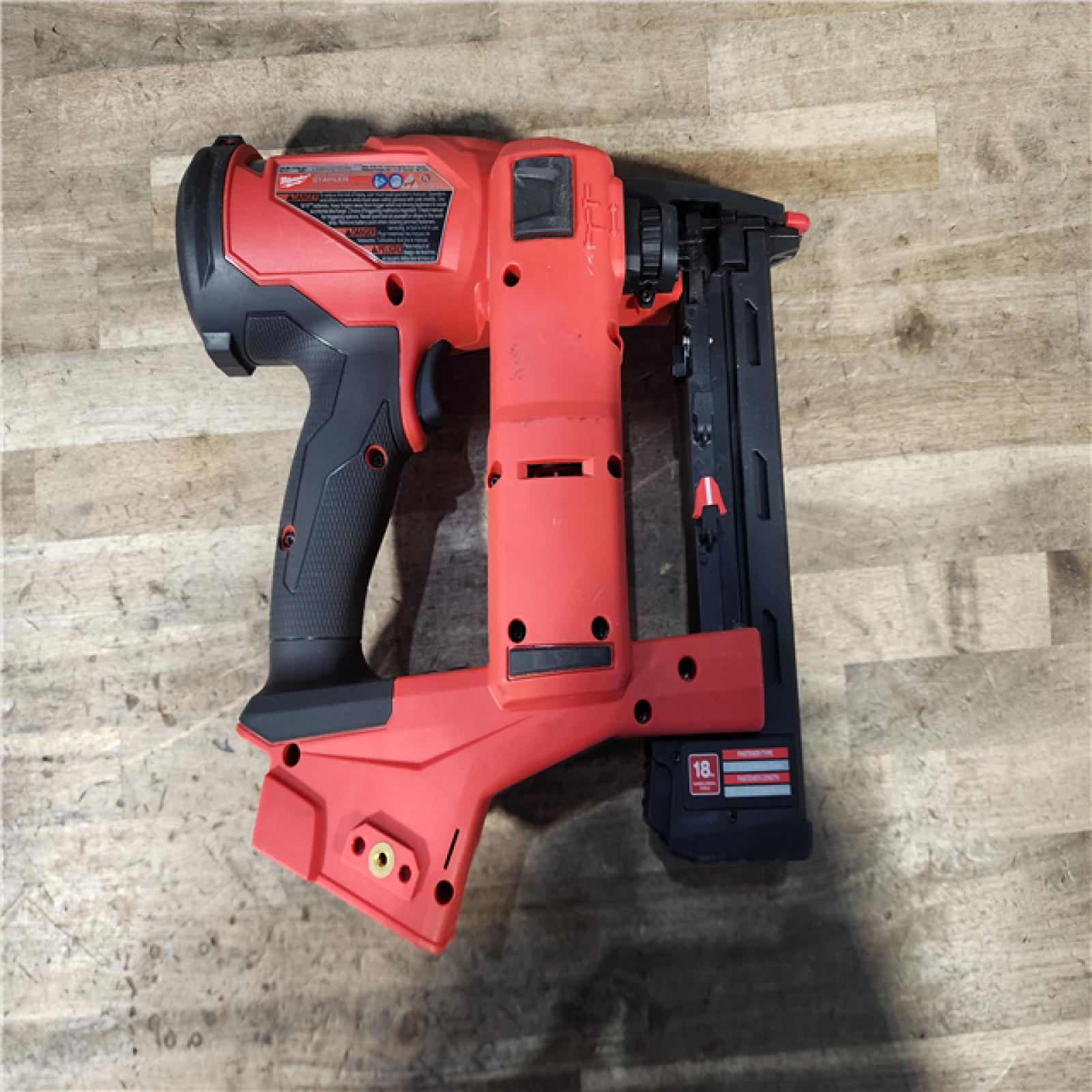 HOUSTON LOCATION - AS-IS (APPEARS LIKE NEW) MILWAUKEE FUEL 18V Cordless 18-Gauge 1/4 in. Narrow Crown Stapler (Tool-Only)