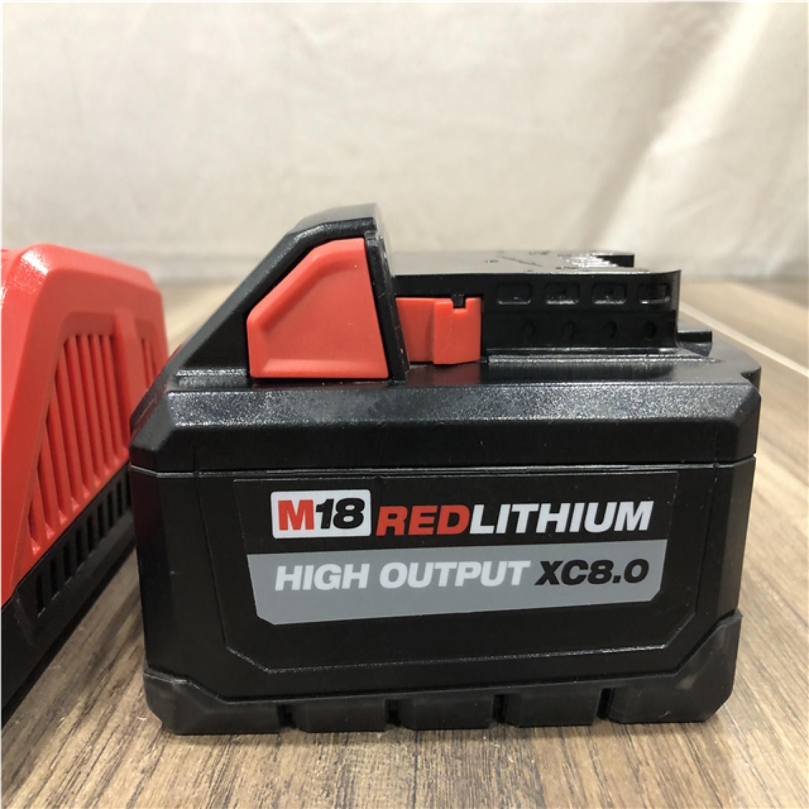 AS-IS Milwaukee 18-Volt Lithium-Ion REDLITHIUM FORGE Starter Kit with 8.0Ah Battery and Rapid Charger