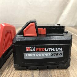 AS-IS Milwaukee 18-Volt Lithium-Ion REDLITHIUM FORGE Starter Kit with 8.0Ah Battery and Rapid Charger