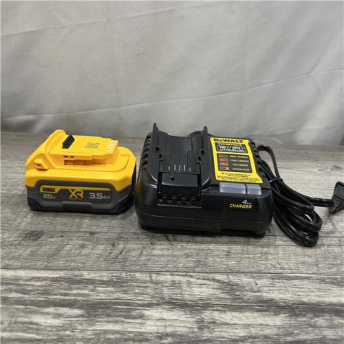 AS-IS DEWALT 20V MAX XR POWERSTACK Lithium-Ion Battery Starter Kit with 3.5Ah Battery and Charger