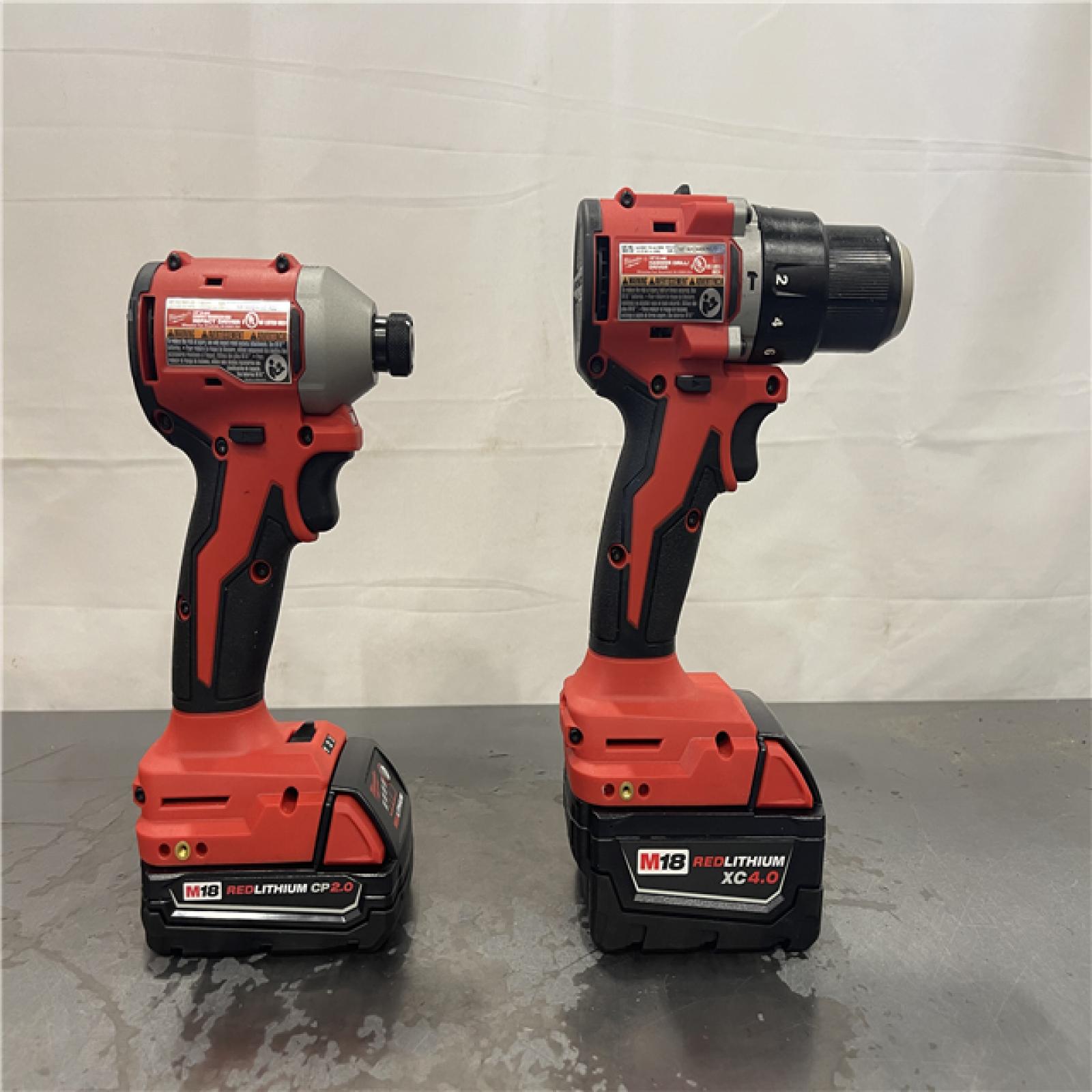 AS-IS- Milwaukee M18 Compact Brushless 2-Tool Combo Kit