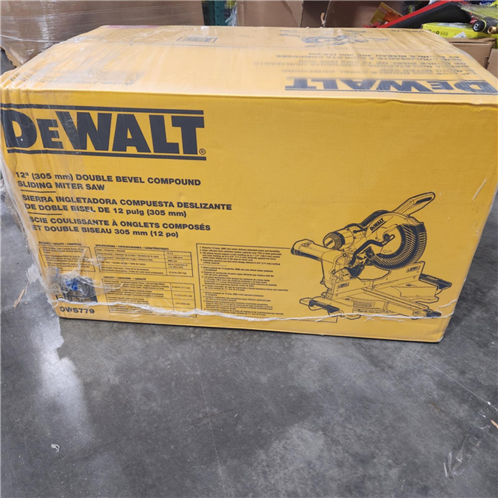NEW- DeWalt 15 Amps 12 in. Corded Dual-Bevel Sliding Compound Miter Saw
