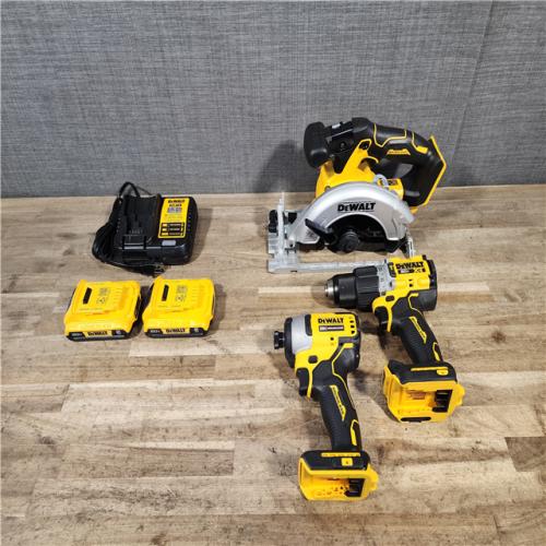 HOUSTON LOCATION - AS-IS DEWALT 3 TOOL COMBO KIT W/ (2) BATTERY & CHARGER