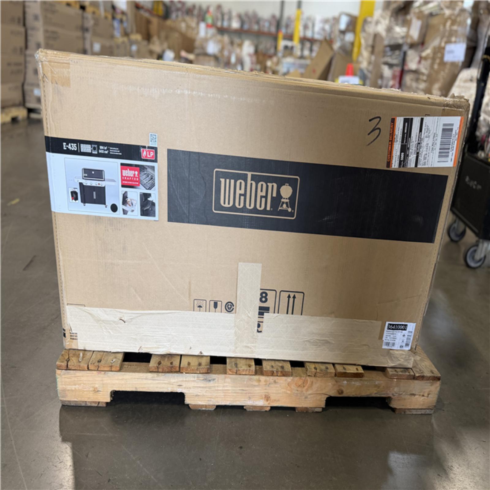 DALLAS LOCATION - WEBER Genesis E-435 4-Burner Liquid Propane Gas Grill in Black with Side Burner