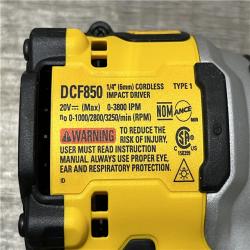 AS-IS DEWALT ATOMIC 20V MAX Lithium-Ion Cordless 1/4 in. Brushless Impact Driver Kit