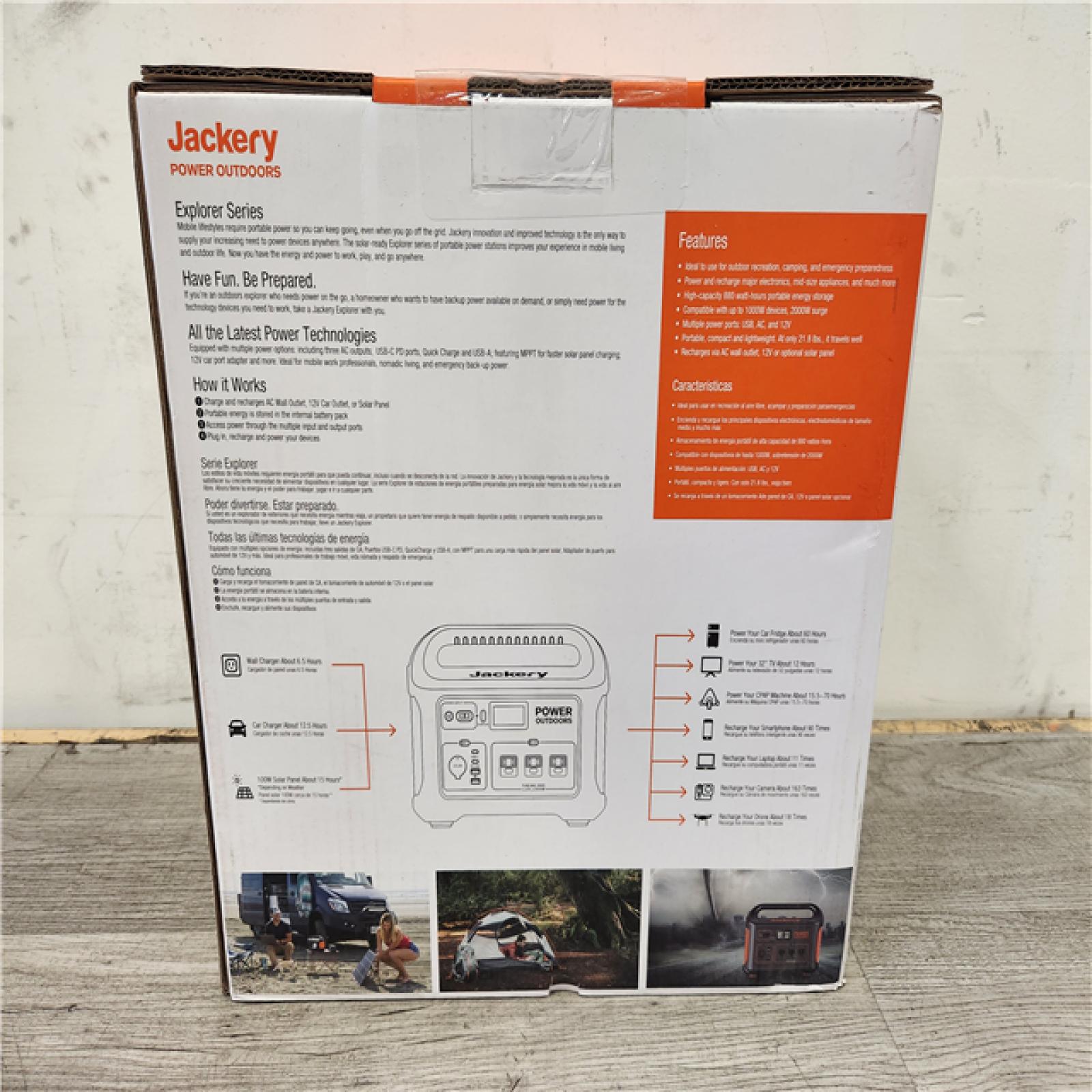 Phoenix Location NEW Jackery Explorer 880, 880Wh/1000W Model No: Explorer 880 (Sealed)
