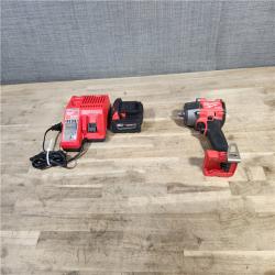 HOUSTON LOCATION - AS-IS Milwaukee M18 18V Fuel 1/2 Mid-Torque Impact Wrench Cordless Lithium-Ion Brushless with Friction Ring 2962-20 W/ BATTERY & CHARGER