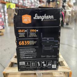DALLAS LOCATION - OKLAHOMA JOE'S Longhorn Offset Charcoal Smoker and Grill with 1060 sq. in. Cooking Area in Black