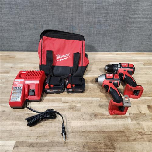 HOUSTON LOCATION - AS-IS Milwaukee 18V Lithium-Ion Cordless Drill Driver/Impact Driver Combo Kit