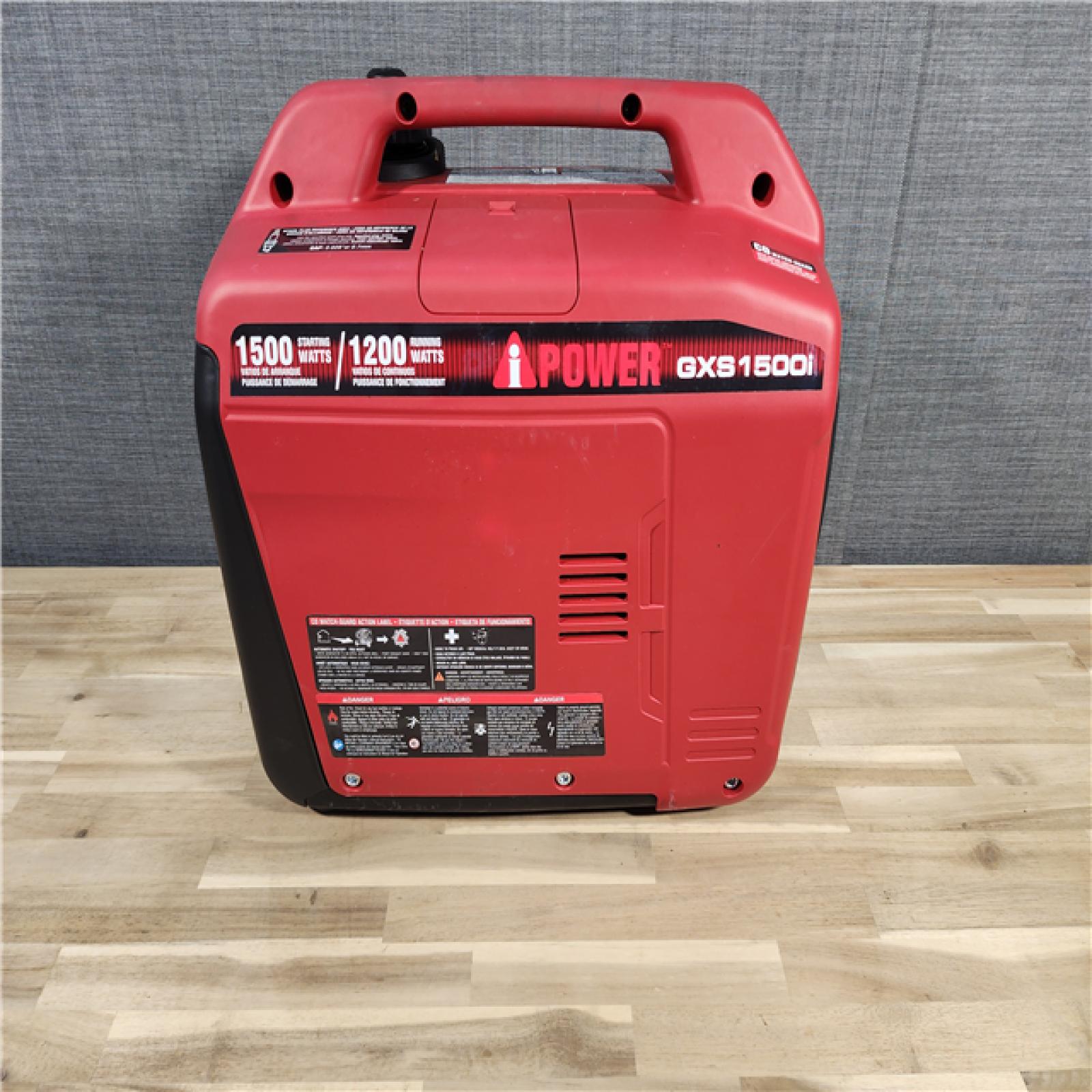 HOUSTON LOCATION - AS-IS 1500-Watt Recoil Start Gasoline Powered Ultra-Light Inverter Generator with 60cc OHV Engine and CO Sensor Shutdown