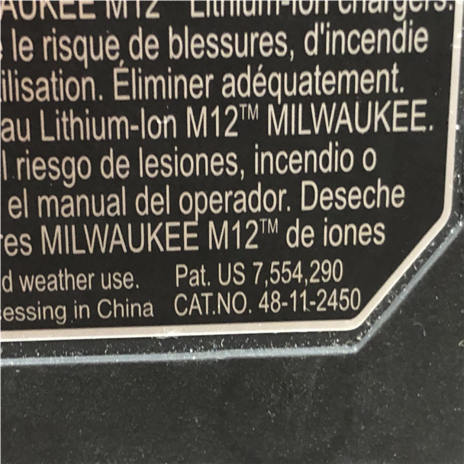 AS-IS Milwaukee 12V Lithium-Ion XC High Output 5.0 Ah Battery Pack (2-Pack) Starter Kit with Charger