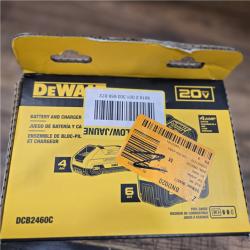 AS-IS DEWALT 20V MAX Lithium-Ion 6.0Ah and 4.0Ah Battery and Charger Starter Kit