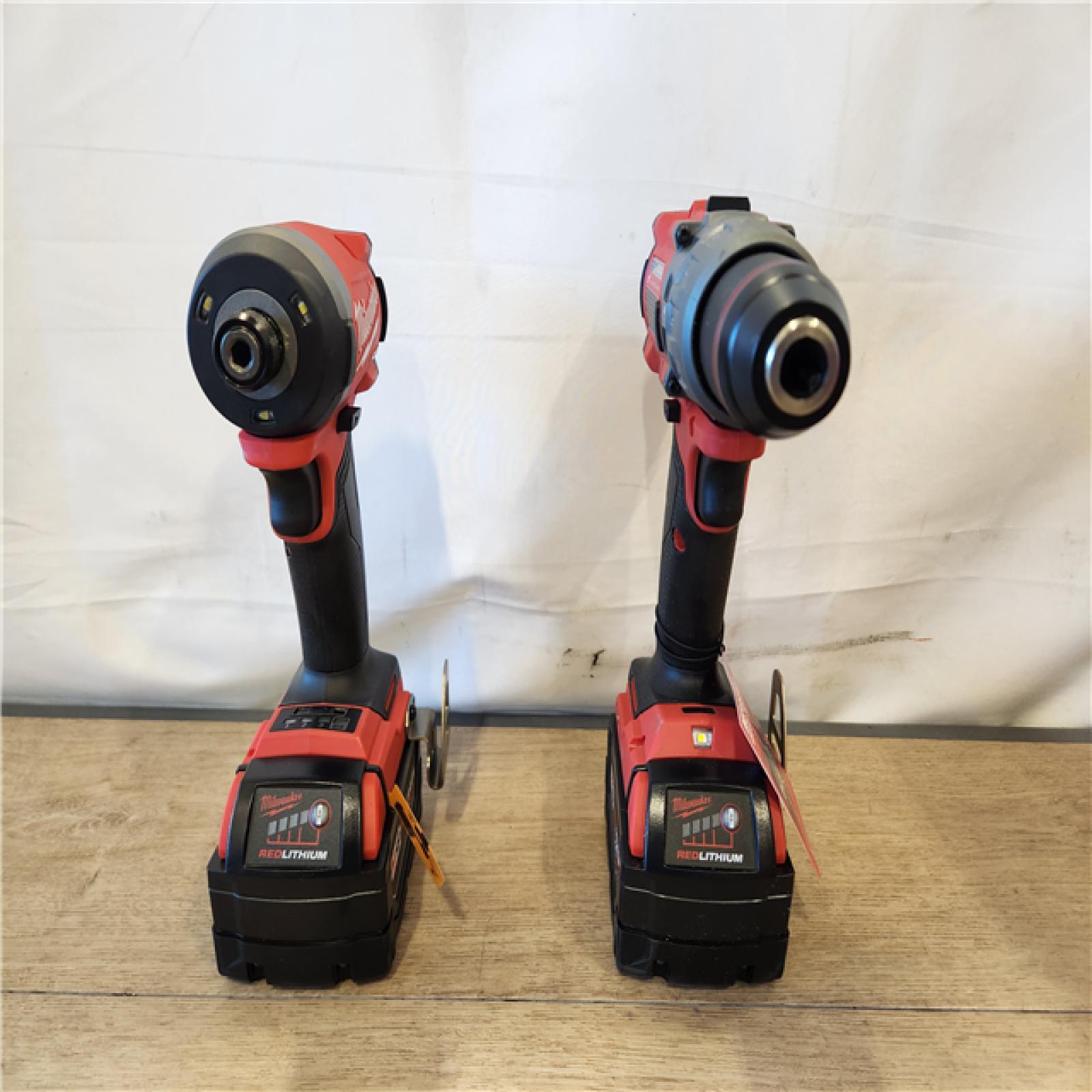 AS-IS- Milwaukee  FUEL 18V Lithium-Ion Brushless Cordless Hammer Drill and Impact Driver Combo Kit