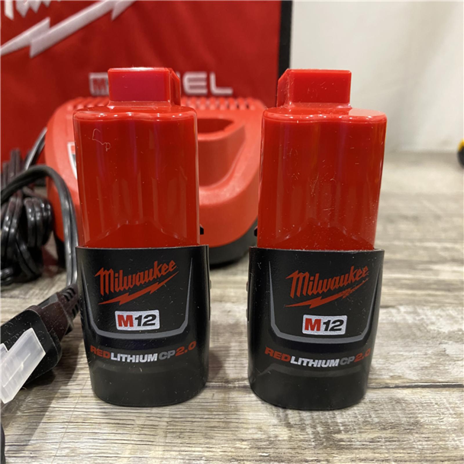 AS-IS Milwaukee FUEL 12V Lithium-Ion Brushless Cordless 4-in-1 Installation 3/8 in. Drill Driver Kit