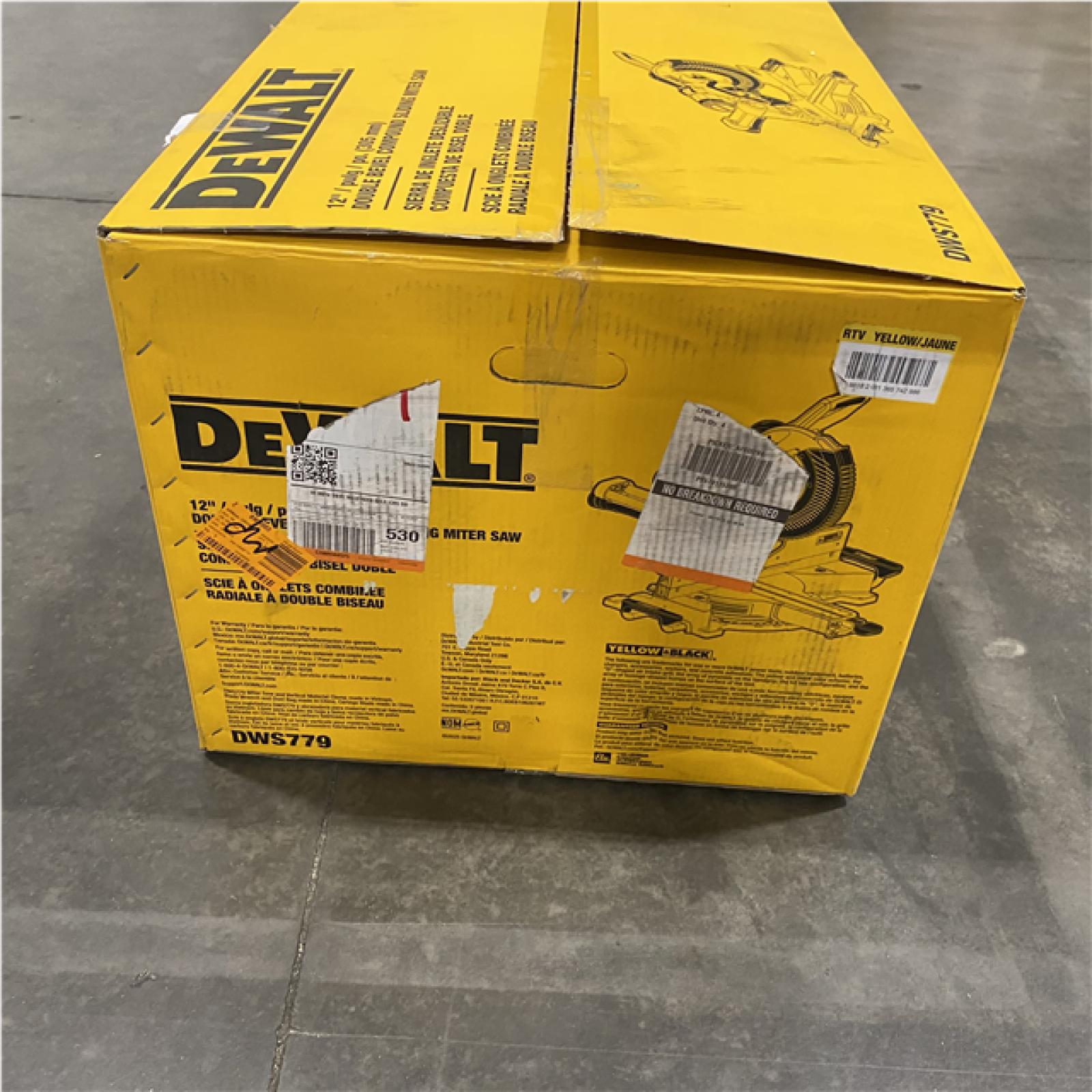 As-Is- DeWalt 15 Amps 12 in. Corded Dual-Bevel Sliding Compound Miter Saw