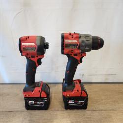 AS-IS- Milwaukee FUEL 18V Lithium-Ion Brushless Cordless Hammer Drill and Impact Driver Combo Kit