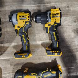 HOUSTON LOCATION - AS-IS DeWalt 20V MAX ATOMIC Cordless Brushless 3-Tool Combo Kit