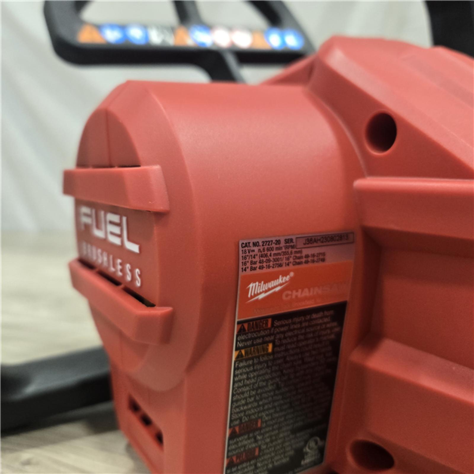 AS-IS Milwaukee M18 FUEL 16  18V Cordless Chainsaw Tool-Only 2727-20 (TOOL ONLY)